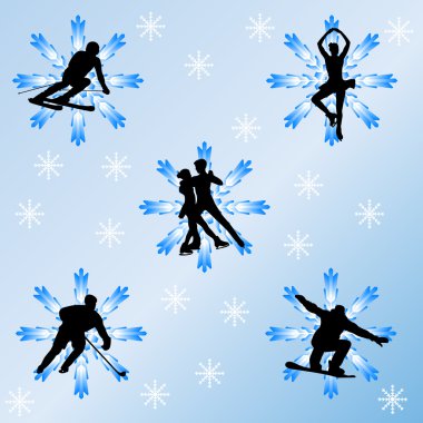 Kış sporları konsept