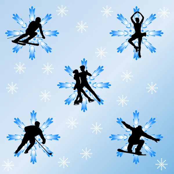 Koncepcja sporty zimowe — Wektor stockowy