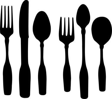 Spoon knife and fork clipart