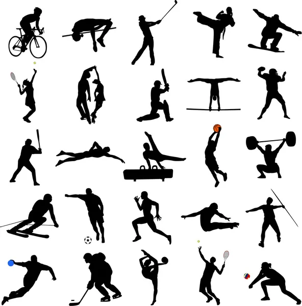 Sport silhouettes — Stock Vector