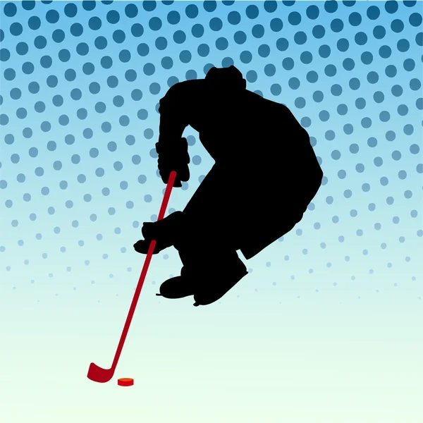 Ishockeyspelare — Stock vektor