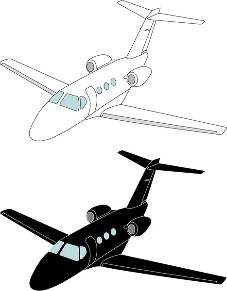 Vliegtuig illustratie — Stockvector