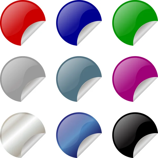 Adesivi colorati — Vettoriale Stock