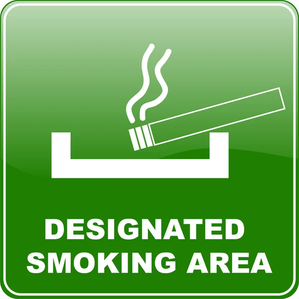 "kijelölt dohányzóhely "megjelölés — Stock Vector