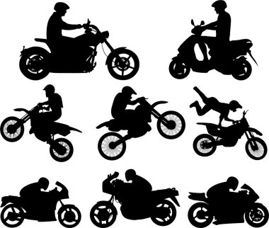 Motorcyclists clipart