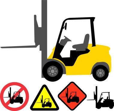 Forklift clipart