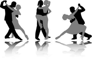 Dance couples clipart