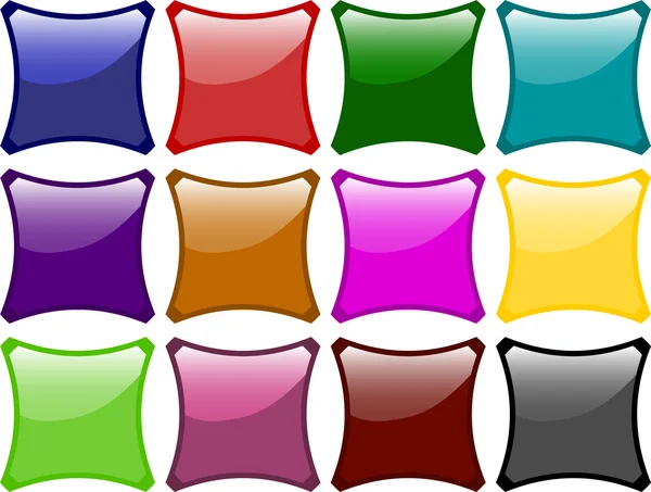 Sada barevných tlačítek — Stockový vektor