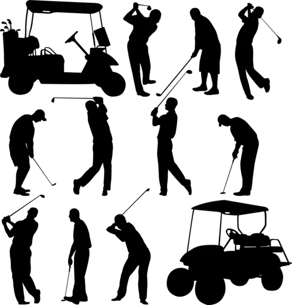 Golfistas — Archivo Imágenes Vectoriales