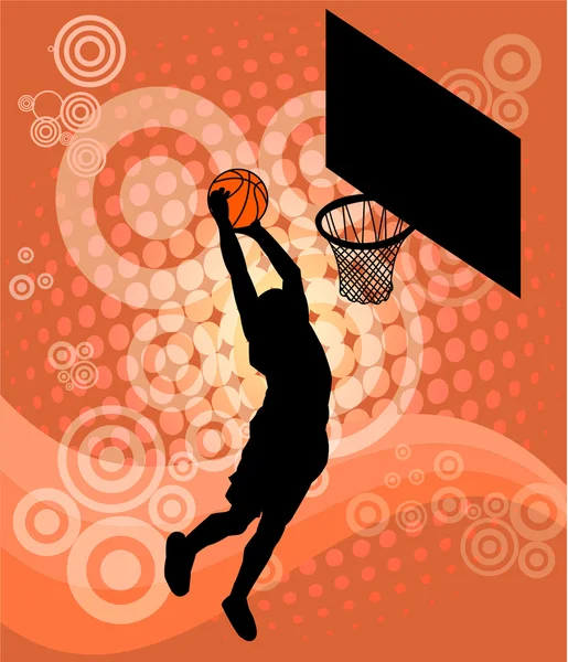 Basketspelare — Stock vektor