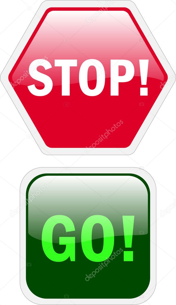 Stop and go buttons