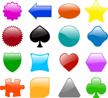 Glossy shapes clipart