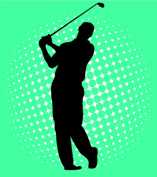Golfspeler — Stockvector