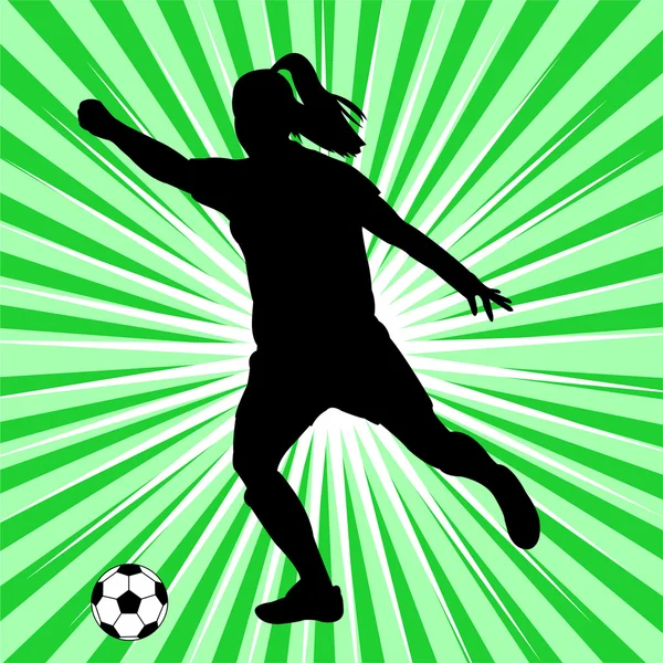 女子足球运动员 — 图库矢量图片