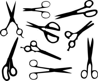Scissors collection clipart