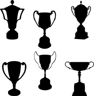 Trophies collection clipart