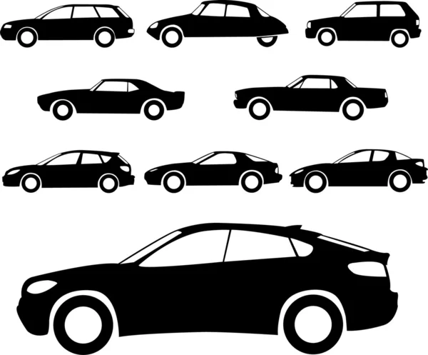 Cars silhouettes — Stock Vector