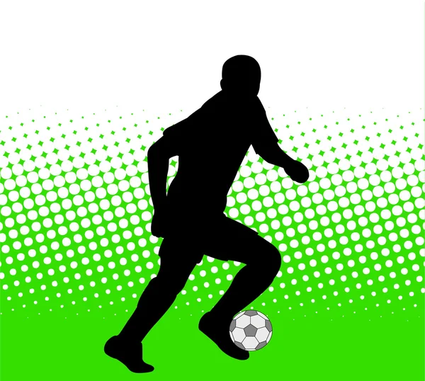 Fußballer auf abstraktem Hintergrund — Stockvektor