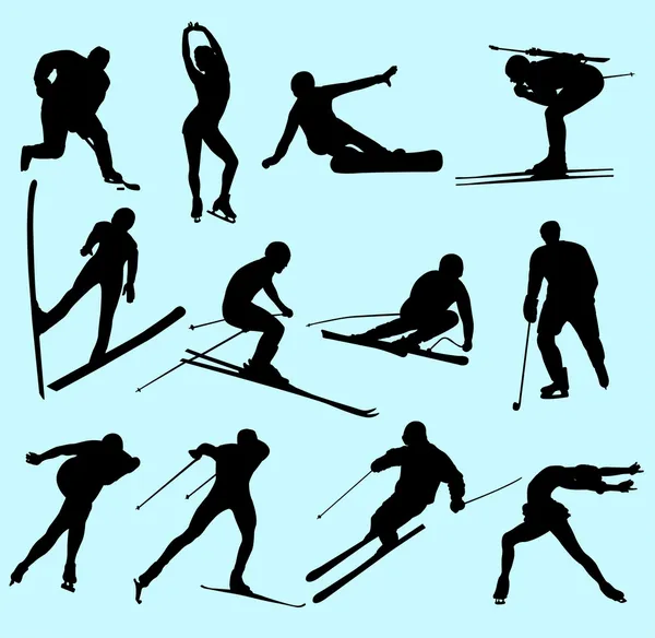Zimní sporty — Stockový vektor