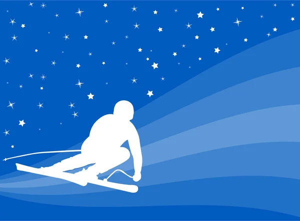 滑雪模板 — 图库矢量图片