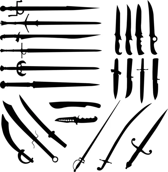Espadas e facas — Vetor de Stock