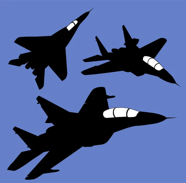 Russische Kampfflugzeuge — Stockvektor