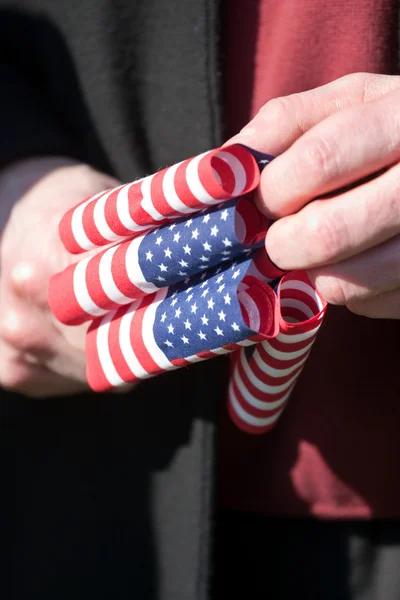 Flags and Hands — Stock Photo, Image