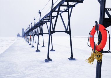 Lifebuoy in Winter clipart