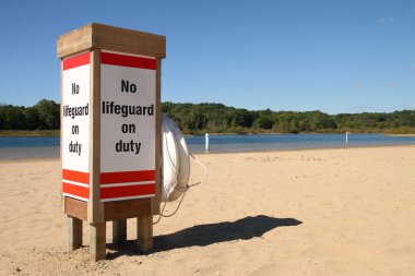 No Life Guard on Duty clipart