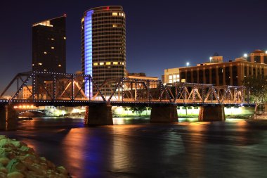 The Grand River at Night clipart