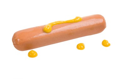 Weiner with Mustard clipart