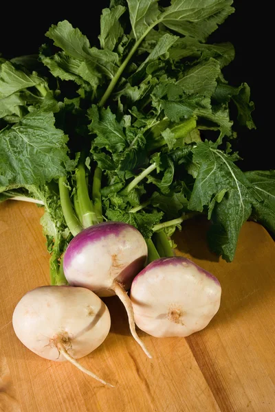 Turnips on Wood — Stock Photo, Image