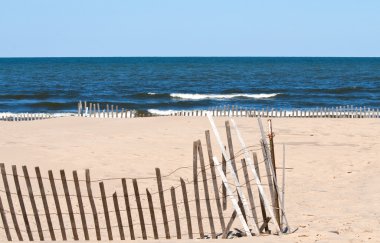Fence on the beach clipart