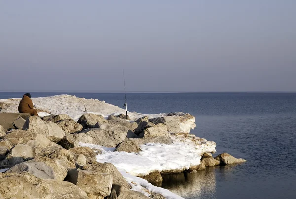 Buzlu balıkçılık bahar — Stok fotoğraf