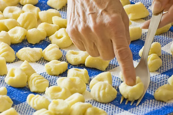 Handmade gnocchi — Stock Photo, Image