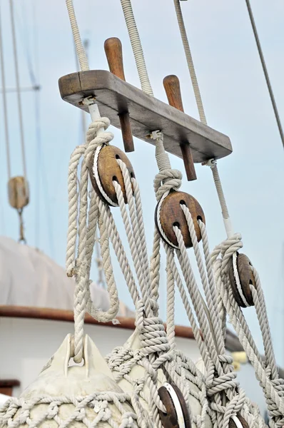 Vintage segelbåt detalj — Stockfoto