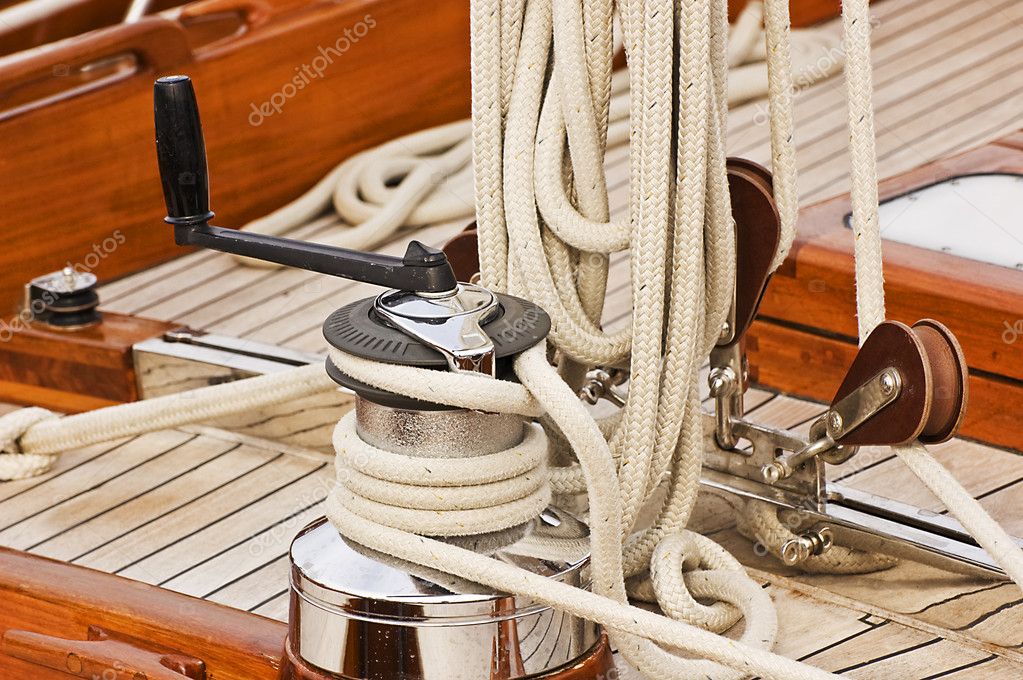 Winch rope and pulleys Stock Photo by ©lebanmax 1973899