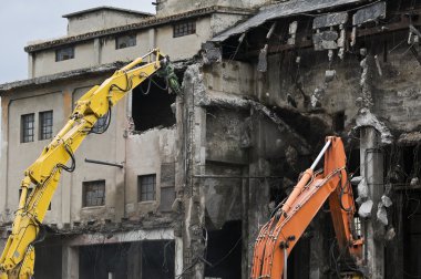 Building demolition clipart