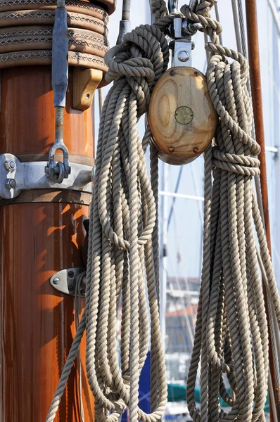 Detalhe veleiro — Fotografia de Stock
