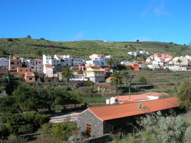 Canarian village in La Gomera, Spain clipart