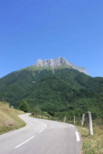 stock image Montain road in French Alps