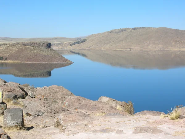 stock image Umayo lake in Silustani, Peru