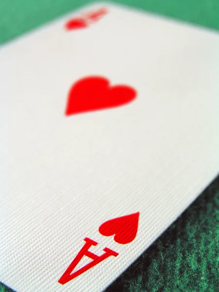 Ace of Hearts Shallow — Stock Photo, Image