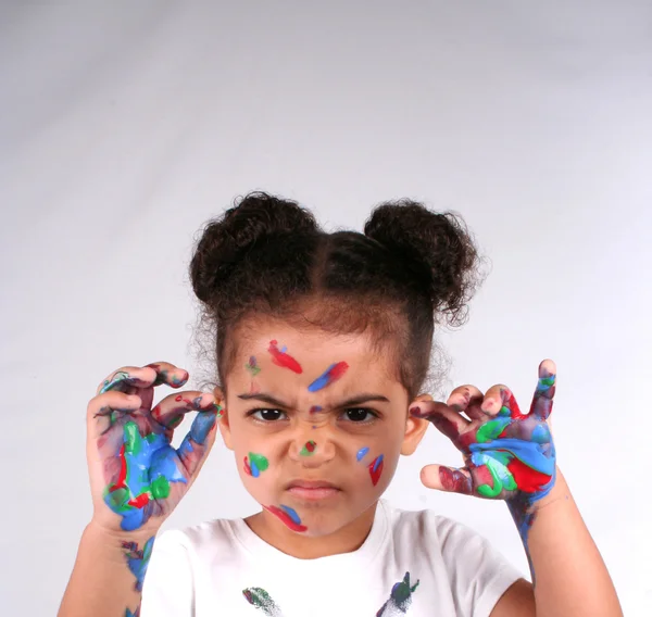 मुलगी आणि रंग — स्टॉक फोटो, इमेज