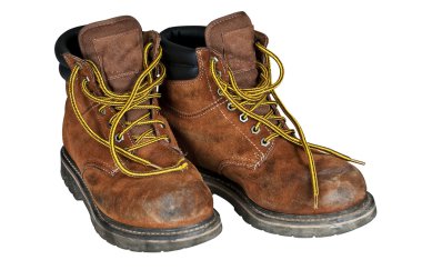 Mens work boots clipart