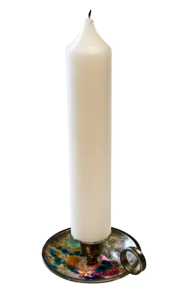 白色背景上隔离的蜡烛 — 图库照片
