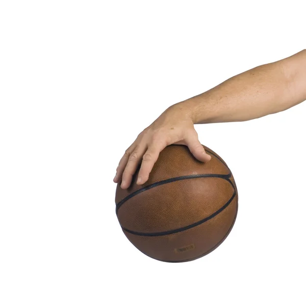 Тянем баскетбол. — стоковое фото