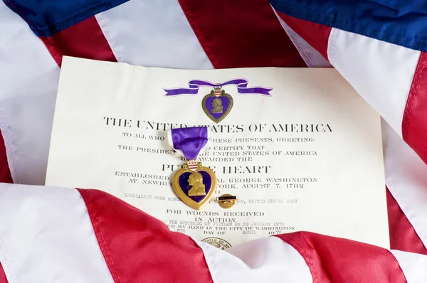 Purple Heart medal — Stock Photo, Image