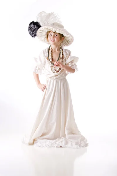 Little girl dressing-up — Stock Photo, Image