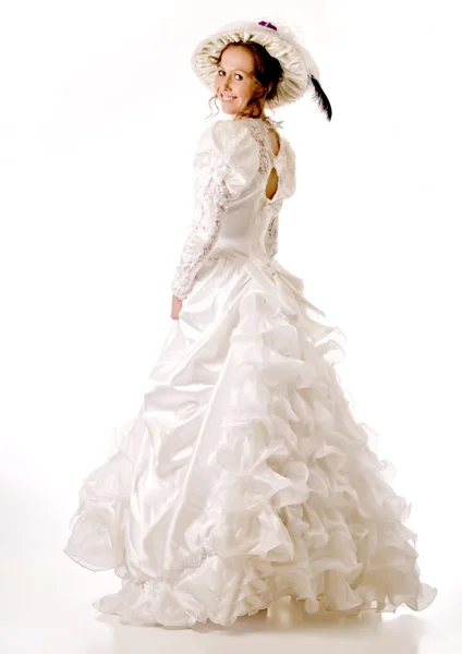 Un vestido de novia de una época anterior Fotos de stock libres de derechos
